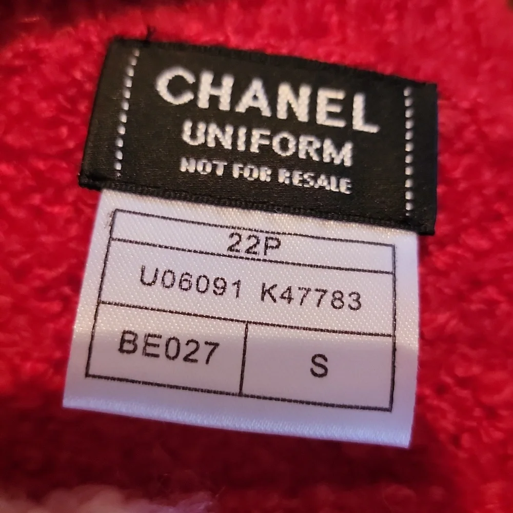 Chanel Uniform 22P Red and White Women's Sweater - Picture 10 of 10